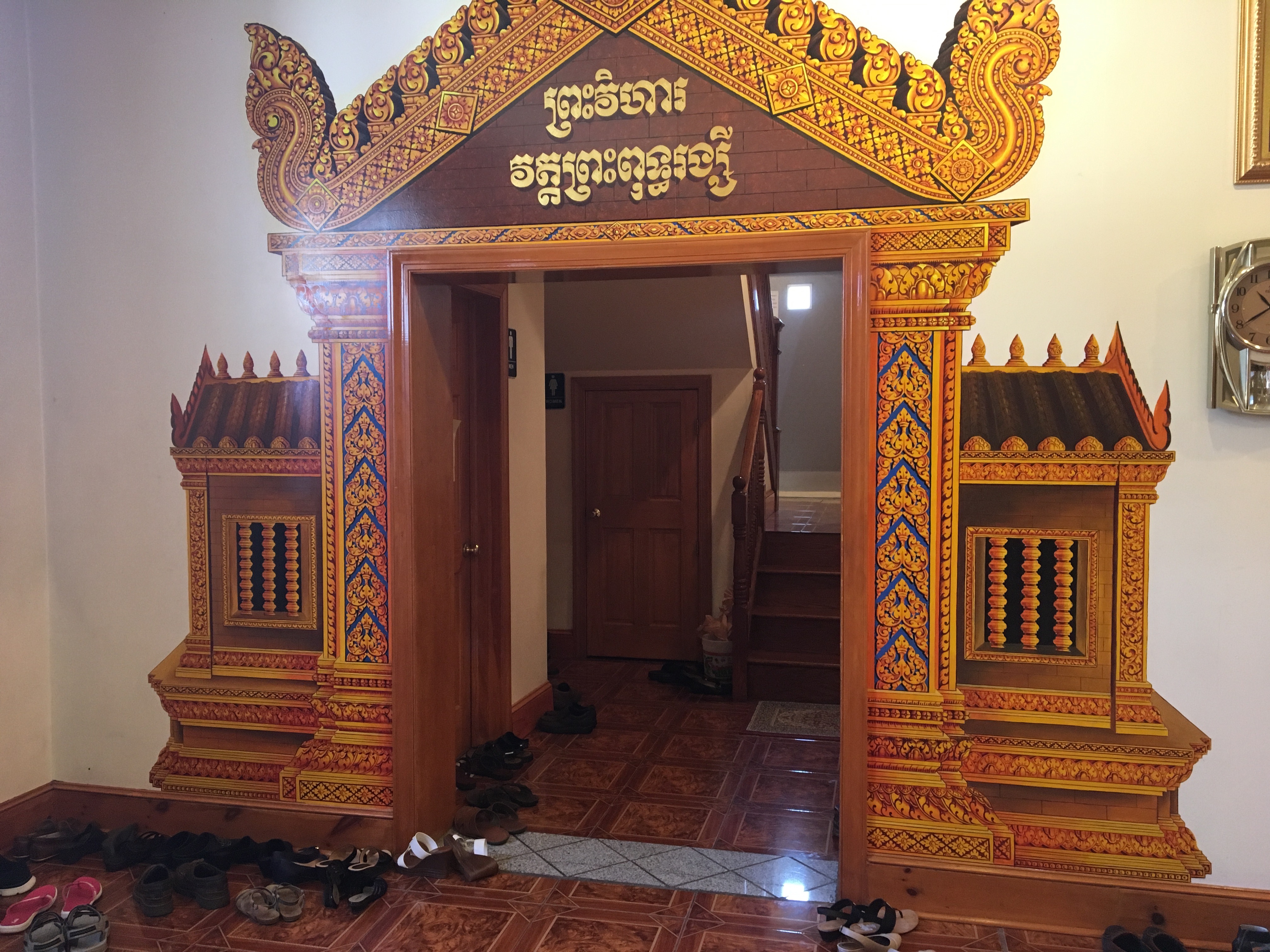 Interior, faux architectural elements