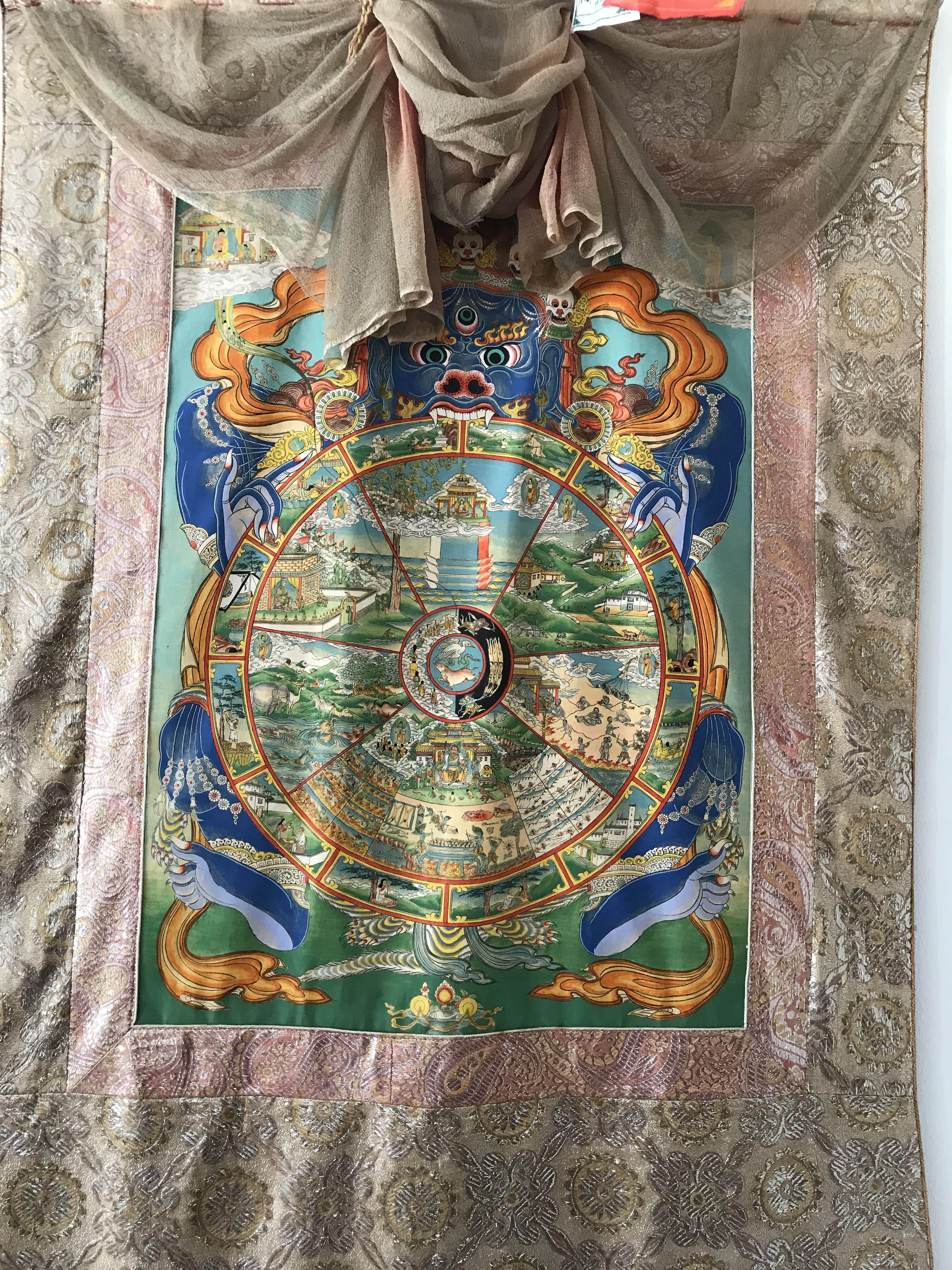 Silk Thangka with Wheel of Time